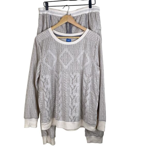 Simply Vera Vera Wang Other - Simply Vera Womens Lounge Set Size XL Cream Gray Cozy Pajamas Soft